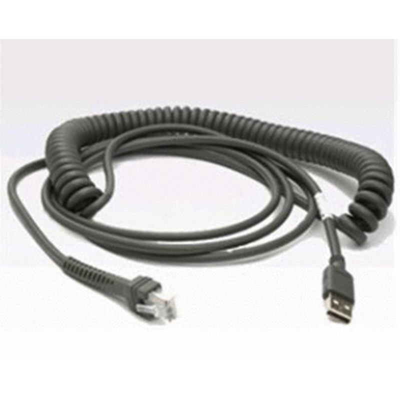 Zebra 8 pin USB PlusPower (12 V) (male) - Sort 2.13m Forstærket USB kabel