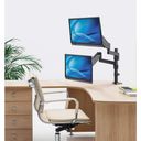 Manhattan TV & Monitor Mount, Desk, Full Motion (Gas Spring), 2 screens, Screen Sizes 10-27, Black, Clamp or Grommet Assembly, Dual Screen, VESA 75x75 to 100x100mm, Max 8kg (each), Lifetime Warranty Monteringssæt 2 LCD displays 17-32 – billede 6