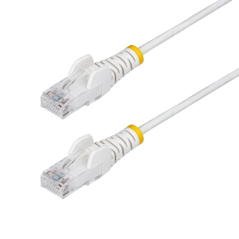 StarTech.com 2.5m White Slim CAT6 Ethernet Cable, Snagless, 28AWG, LSZH CAT 5/5e/6 Ikke afskærmet parsnoet (UTP) 2.5m Patchkabel Hvid