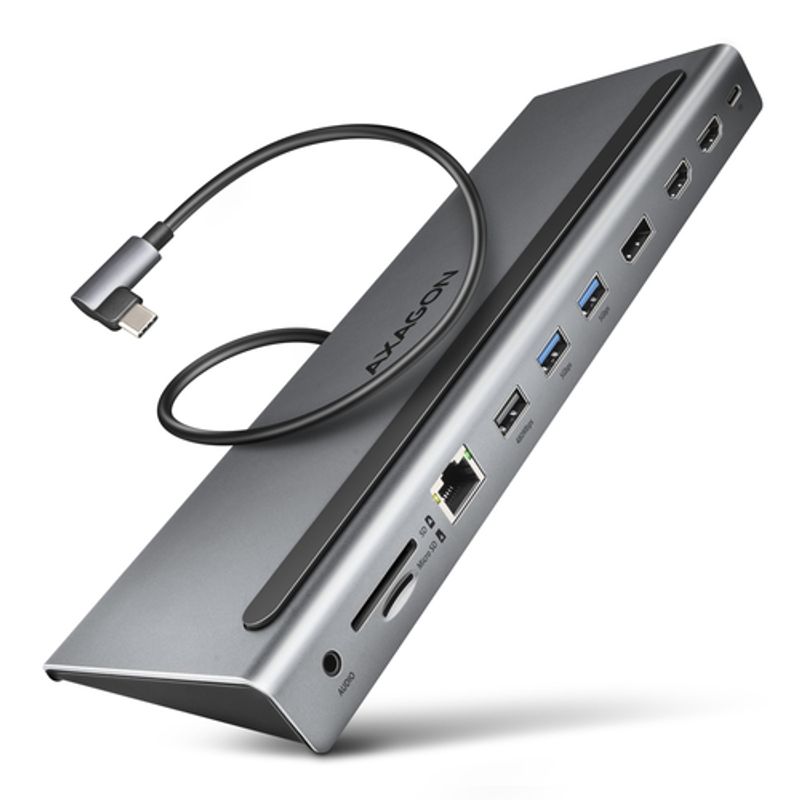 AXAGON HMC-4KX3 USB-C 3.2 Gen 1 / USB 3.0 / Thunderbolt 3 / Thunderbolt 4 Dockingstation