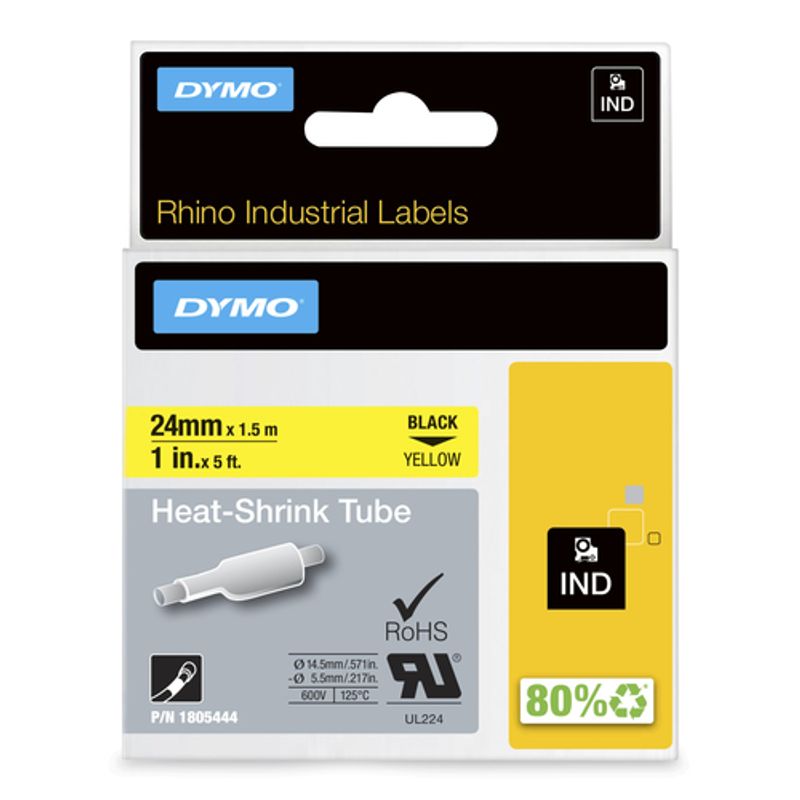 DYMO Rhino Heat Shrink Tubes Rør (0,9 cm x 1,5m) 1805444