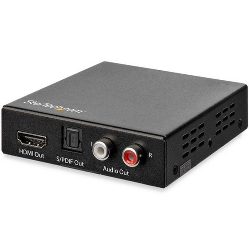 StarTech.com HDMI Audio Extractor - 4K 60Hz - HDMI Audio De-embedder - HDR - Toslink Optical Audio - Dual RCA Audio - HDMI Audio (HD202A) HDMI audio signal-udtræk