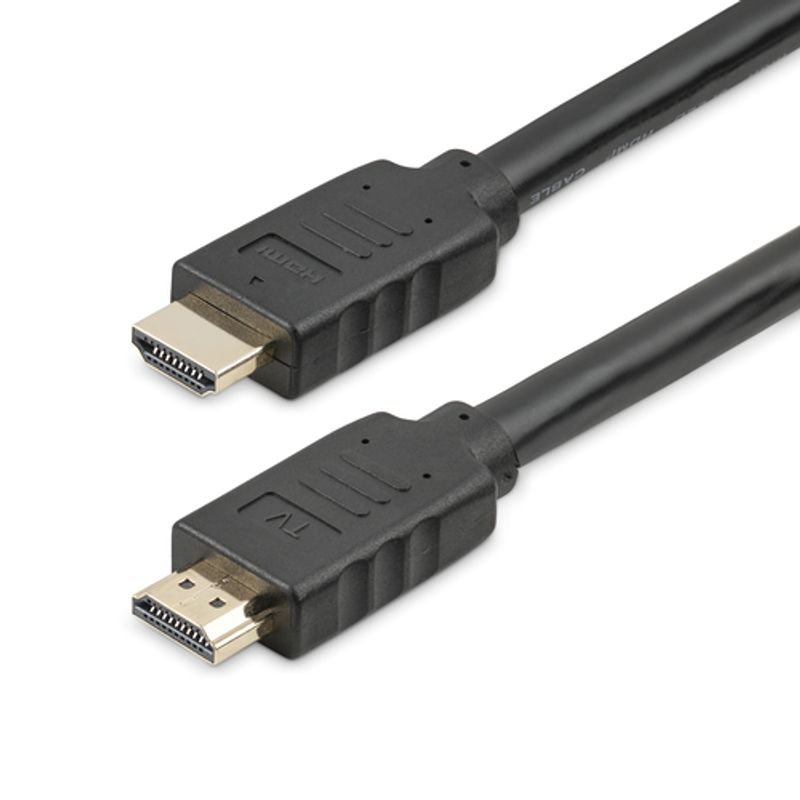 StarTech.com 15m(50ft) HDMI 2.0 Cable, 4K 60Hz Active HDMI Cable, CL2 Rated for In Wall Installation, Long Durable High Speed Ultra-HD HDMI Cable, HDR 10, 18Gbps, Male to Male Cord, Black - Al-Mylar EMI Shielding (HD2MM15MA) HDMI-kabel 15m Sort