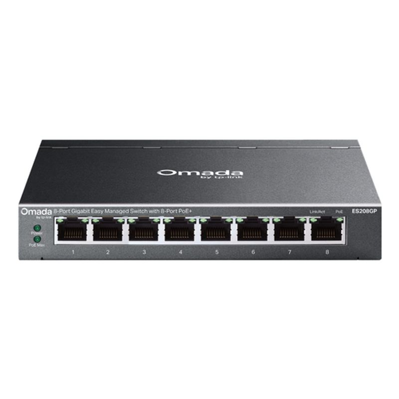 TP-Link Omada ES208GP V1 Switch 8-porte Gigabit Ethernet PoE+