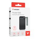 VERBATIM USB 3.2 Gen 2 256GB Pocket SSD, Black/Grey – billede 6