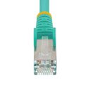 StarTech.com 7m CAT6a Cable - Aqua - Low Smoke Zero Halogen (LSZH) - 10GbE 500MHz 100W ++ Snagless RJ-45 w/Strain Reliefs S/FTP Network Patch Cord CAT 6a S/FTP 7m Patchkabel Akvamarin – billede 4