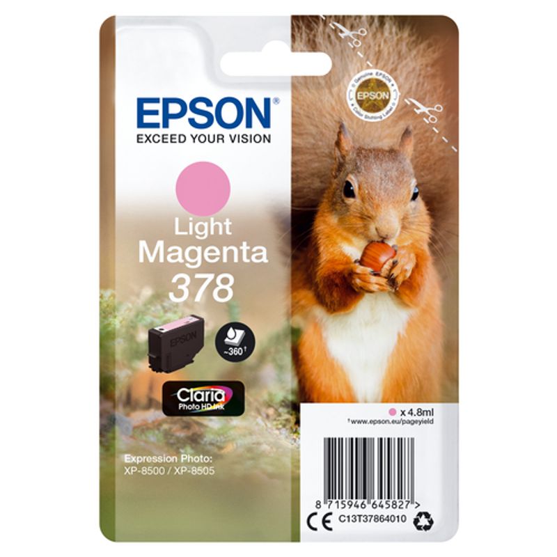 Epson 378 Lys magenta 360 sider Blæk C13T37864020