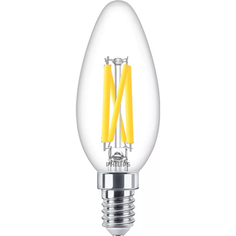 Philips LED-filament-lyspære 3.4W D 470lumen 2200-2700K Varmt hvidt lys