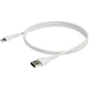 StarTech.com 3 ft(1m) Durable White USB-A to Lightning Cable, Heavy Duty Rugged Aramid Fiber USB Type A to Lightning Charger/Sync Power Cord, Apple MFi Certified iPad/iPhone 12 Pro Max - iPhone 7/8/11/11 Pro Lightning-kabel 1m Hvid – billede 2
