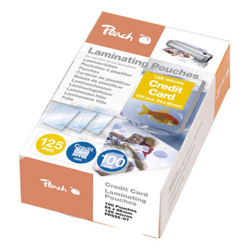 Peach Laminerings poser 54 x 86 mm