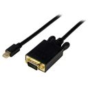 StarTech.com 10 ft Mini DisplayPort to VGA Adapter Cable - mDP to VGA Video Converter - Mini DP to VGA Cable for Mac/PC 1920x1200 - Black (MDP2VGAMM10B) Video transformer – billede 1