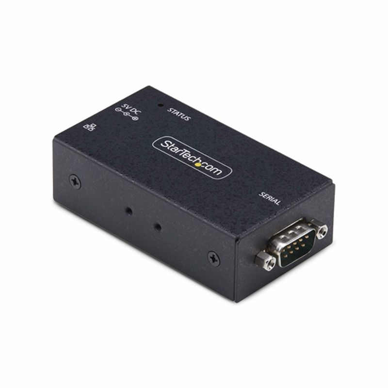 StarTech.com Serial to Ethernet Adapter, IP LAN to RS232 DB9 Converter Enhedsserver Væg/DIN-skinnemonterbar