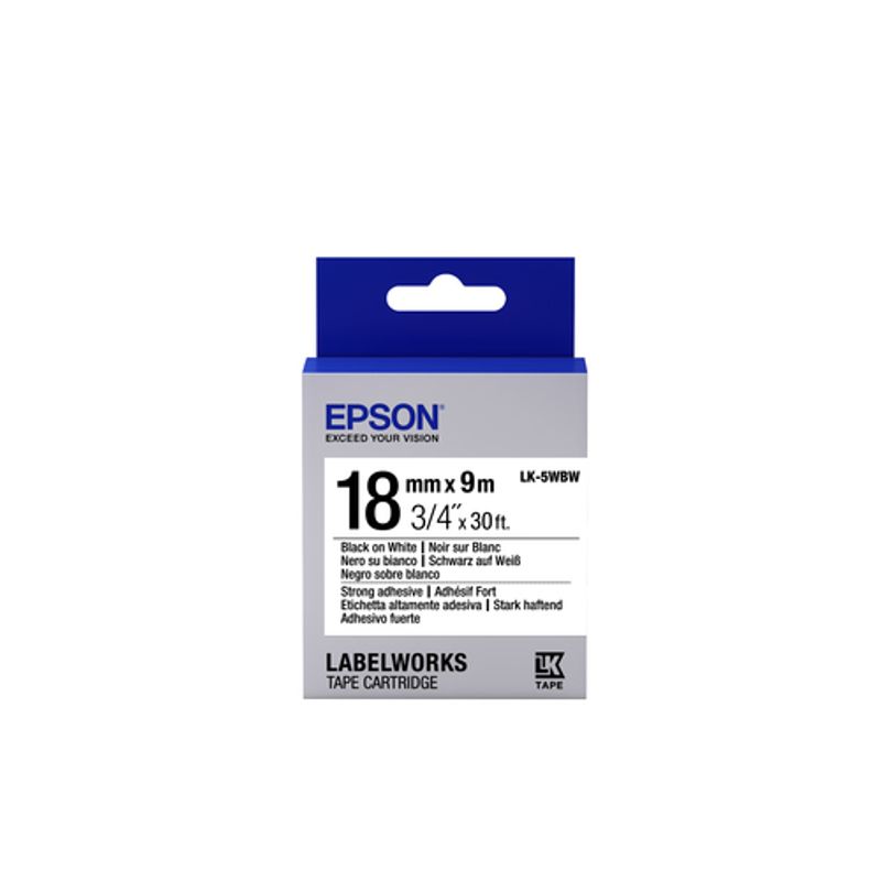 Epson LabelWorks LK-5WBW Mærkattape (1,8 cm x 9 m) 1rulle(r)