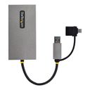 StarTech.com USB to Dual HDMI Adapter, USB A/C to 2x HDMI Monitors (1x 4K 30Hz, 1x 1080p), Integrated USB-A to C Dongle, 4in/11cm Cable, Windows & macOS - USB 3.0 to HDMI Multi-Monitor Display Adapter for Laptop (107B-USB-HDMI) Videoadapter Grå – billede 5