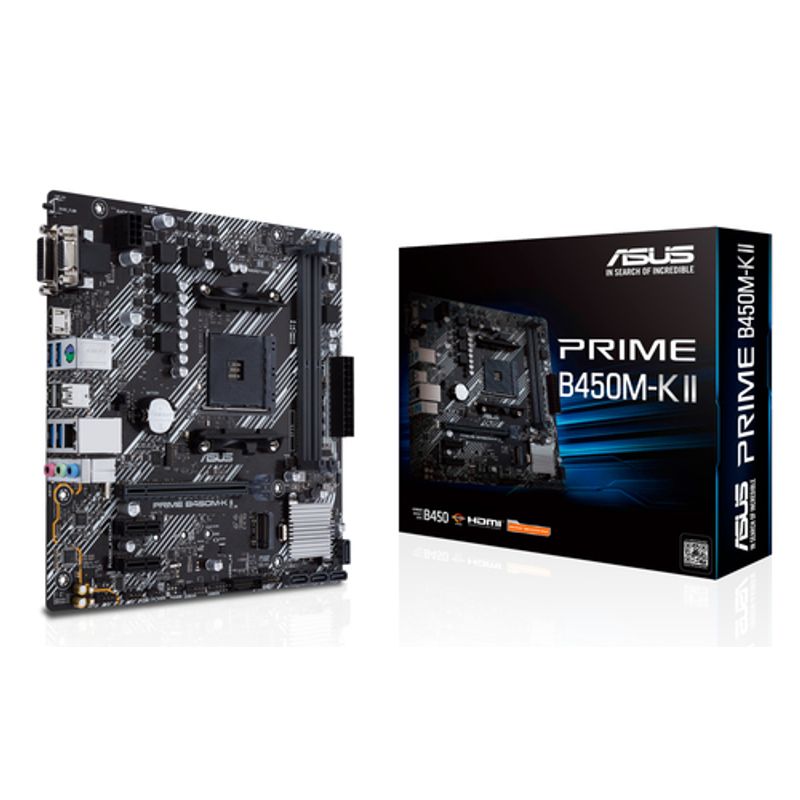 ASUS PRIME B450M-K II Micro-ATX AM4 AMD B450