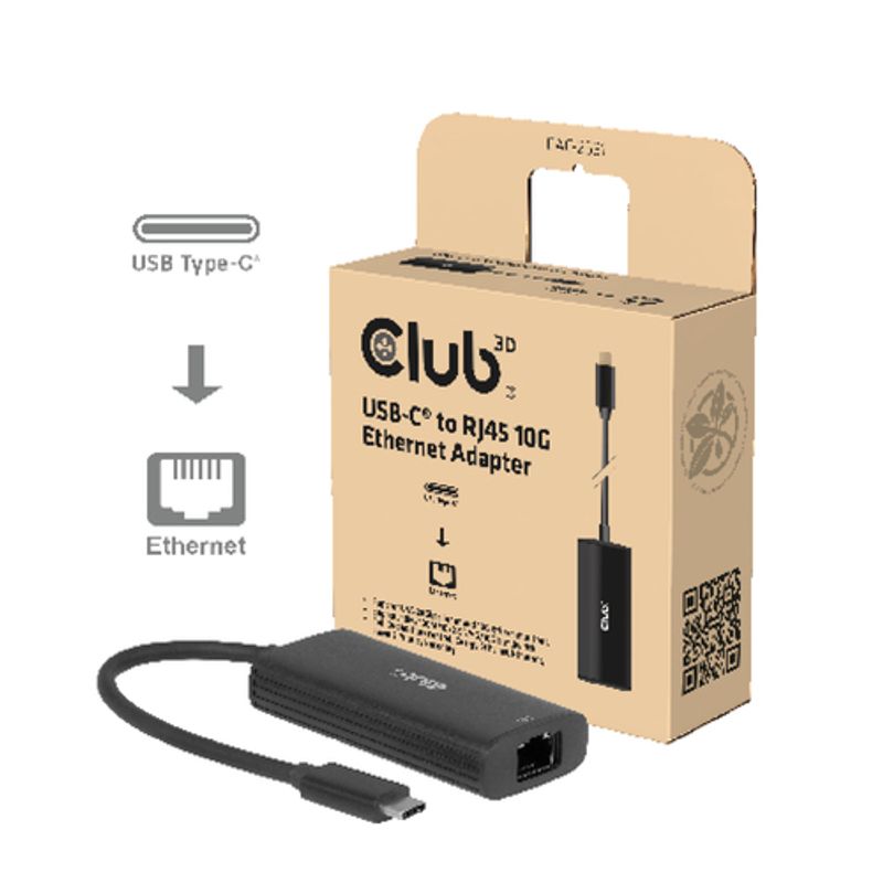 CLUB3D CAC-2531 dockingstation Ledningsført USB 3.2 Gen 1 (3.1 Gen 1) Type-C Sort