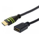TECHly HDMI-forlængerkabel med Ethernet 1.8m Sort – billede 1