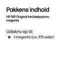 HP 912 Magenta Ink Cartridge – billede 2