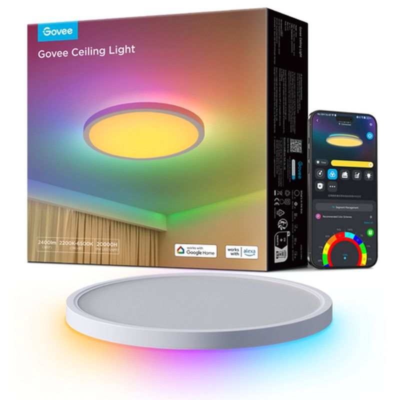 New--12inch RGBWW + RGBIC Round Smart Ceiling Light