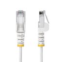 StarTech.com 2.5m White Slim CAT6 Ethernet Cable, Snagless, 28AWG, LSZH CAT 5/5e/6 Ikke afskærmet parsnoet (UTP) 2.5m Patchkabel Hvid – billede 2