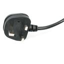 StarTech.com 3ft (1m) UK Laptop Power Cable, BS 1363 to C7, 2.5A 250V, 18AWG, Black, AC Notebook/Laptop Replacement Cord, Printer Cable, UK Laptop Charger Cord, BS 1363 to IEC60320 C7 - Power Brick Cord Strømkabel 1m Sort – billede 2