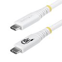 STARTECH.COM 2m USB4 Kabel 20Gbps USB-IF-zertifiziertes USB-C Kabel 240W PD EPR 4K 120Hz DP 2.1 TPE-Mantel Weiss – billede 1