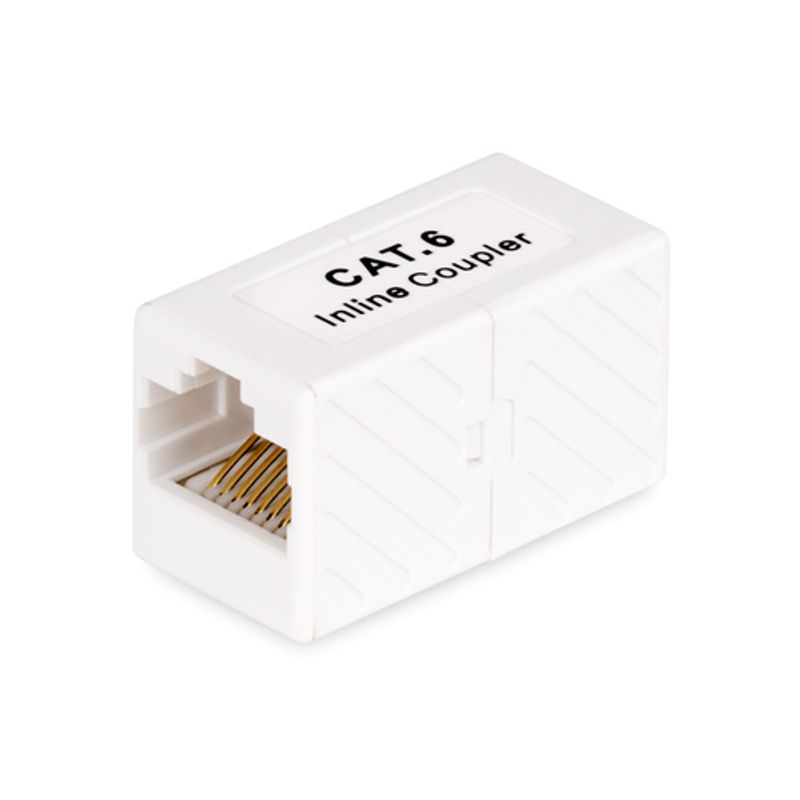StarTech.com RJ45 Coupler, Inline Cat6 Coupler, Female to Female (F/F) T568 Connector, Unshielded Ethernet Cable Extension (IN-CAT6-COUPLER-U1) CAT 5/5e/6 Ikke afskærmet Netværkskobling Hvid