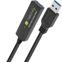 Techly ICUR30100G USB-kabel USB 3.2 Gen 1 (3.1 Gen 1) 10 m USB A Sort – billede 1