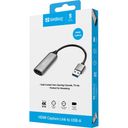 Sandberg Videointerfaceomformer HDMI / USB Grå – billede 3