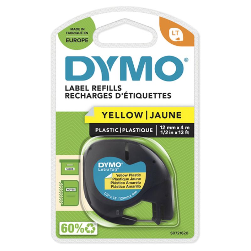 DYMO LetraTAG Tape (1,2 cm x 4 m) 1rulle(r)