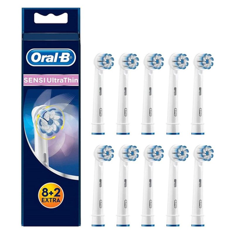 Oral-B SENSI UltraThin Ekstra tandbørstehoved 10 Blå Hvid