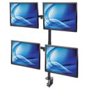 Manhattan TV & Monitor Mount, Desk, Double-Link Arms, 4 screens, Screen Sizes 10-27, Black, Stand or Clamp Assembly, Quad Screens, VESA 75x75 to 100x100mm, Max 8kg (each), Lifetime Warranty – billede 3