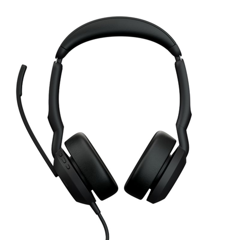 Jabra Evolve2 50 MS Stereo Kablet Høretelefoner Sort
