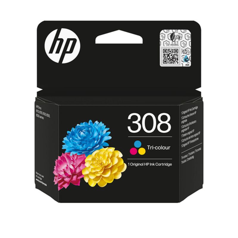 HP 308 Tri-color Original Cyan, Magenta, Gul