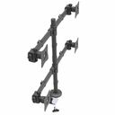 StarTech.com Desk Mount Quad Monitor Arm, Ergonomic VESA 4 Monitor Mount 2x2 up to 27, Articulating & Height Adjustable Pole Mount, Tilt/Swivel/Rotate LCD/LED Screen, Clamp/Grommet - Heavy-duty VESA Mount (ARMQUAD) Monteringssæt 4 skærme 13-27 – billede 4