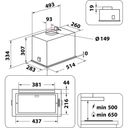 Whirlpool WCT3 63F LTK Emhætte 65dB(A) B Sort – billede 5
