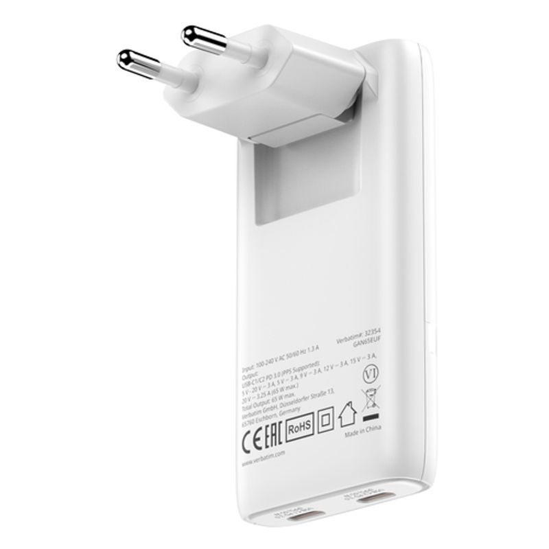Verbatim Fold 'n' Go Adapter 65Watt