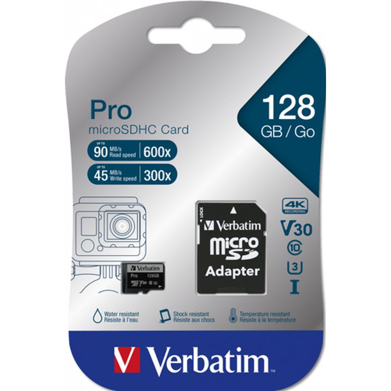 Verbatim PRO microSDXC 128GB 90MB/s