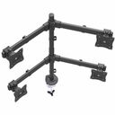 StarTech.com Desk Mount Quad Monitor Arm, Ergonomic VESA 4 Monitor Mount 2x2 up to 27, Articulating & Height Adjustable Pole Mount, Tilt/Swivel/Rotate LCD/LED Screen, Clamp/Grommet - Heavy-duty VESA Mount (ARMQUAD) Monteringssæt 4 skærme 13-27 – billede 5