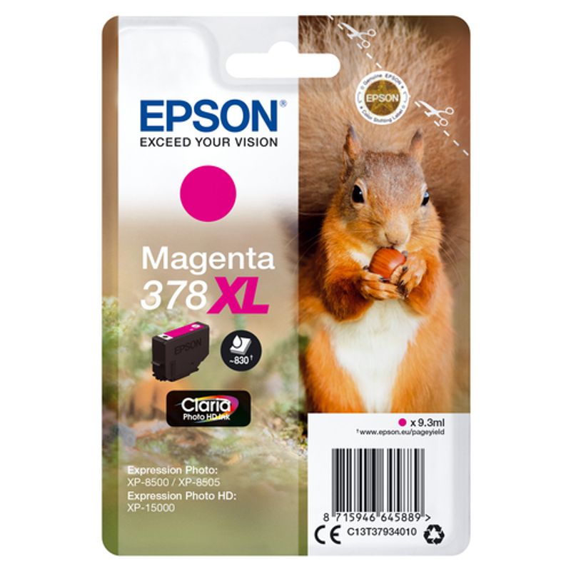 Epson 378XL Magenta 830 sider