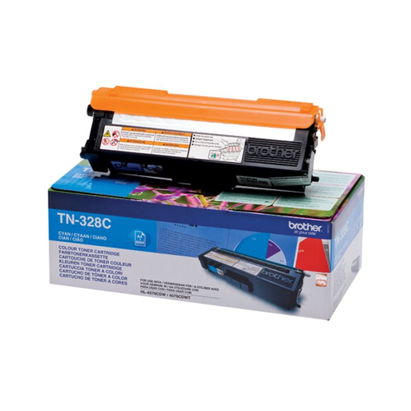 Brother TN 328C Cyan 6000 sider Toner