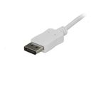 StarTech.com 6ft/1.8m USB C to DisplayPort 1.2 Cable 4K 60Hz, USB-C to DisplayPort Adapter Cable HBR2, USB Type-C DP Alt Mode to DP Monitor Video Cable, Works with Thunderbolt 3, White - USB-C Male to DP Male (CDP2DPMM6W) DisplayPort kabel 1.8m Hvid – billede 4