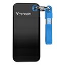 VERBATIM USB 3.2 Gen 2 256GB Pocket SSD, Black/Blue – billede 1