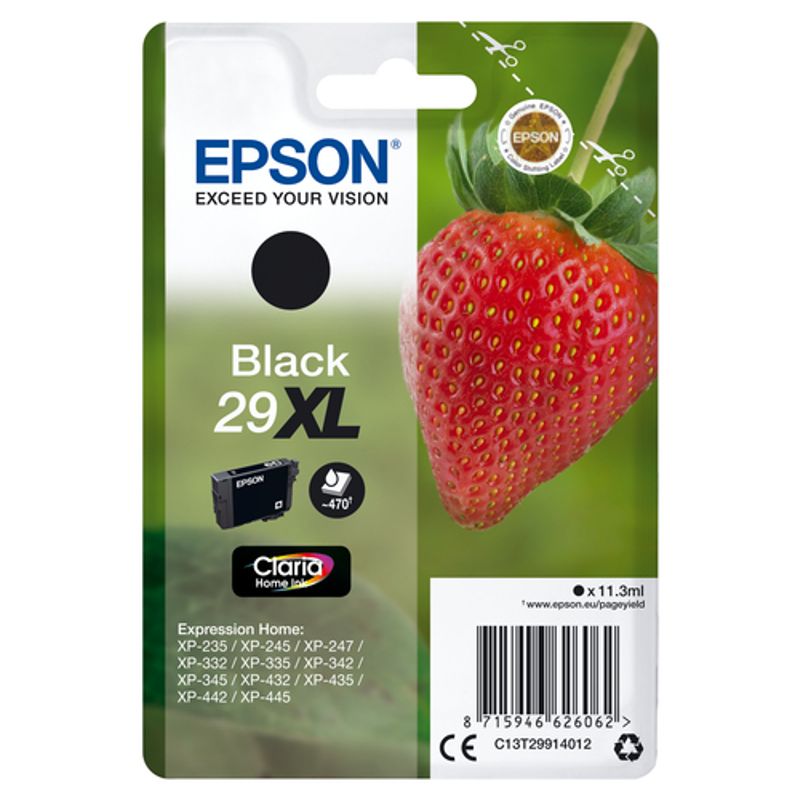 Epson 29XL Sort Blæk C13T29914022