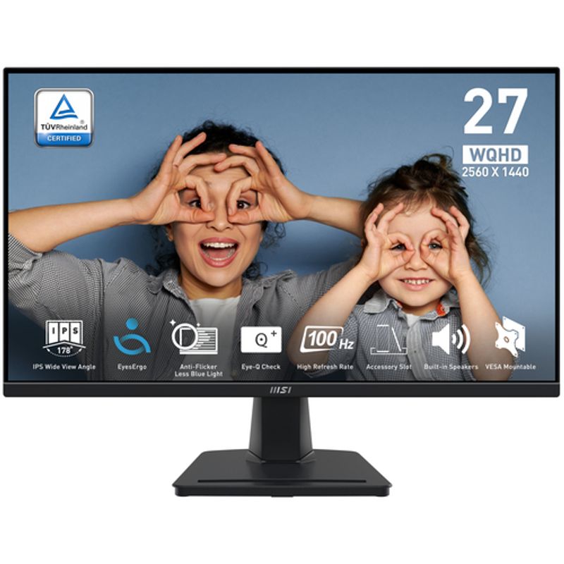 MSI PRO MP275Q 27 IPS 2560 x 1440 (2K) HDMI DisplayPort 100Hz