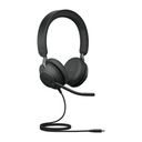 Jabra Evolve2 40 MS Stereo Kablet Høretelefoner Sort – billede 2