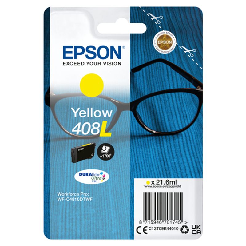 Epson 408L Gul 1700 sider Blæk C13T09K44010