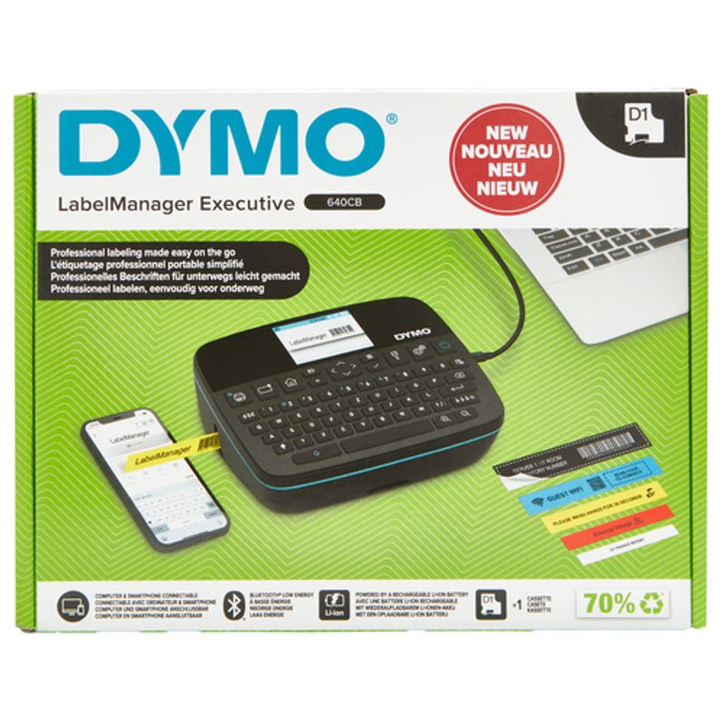 DYMO LabelManager 640CB 6/9/12/19/24mm D1-Bänder Qwertz