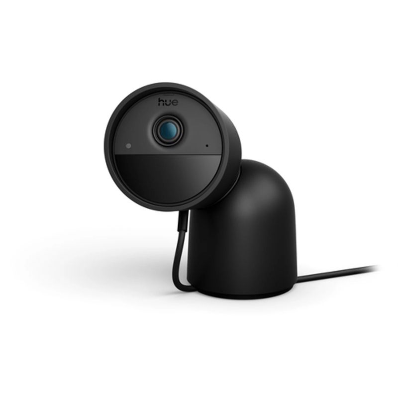 Philips Hue Secure kabelgebundene Kamera mit Standfuß 2K-Videoauflösung schwarz
