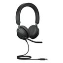 Jabra Evolve2 40 SE MS Stereo Kablet Høretelefoner Sort – billede 2